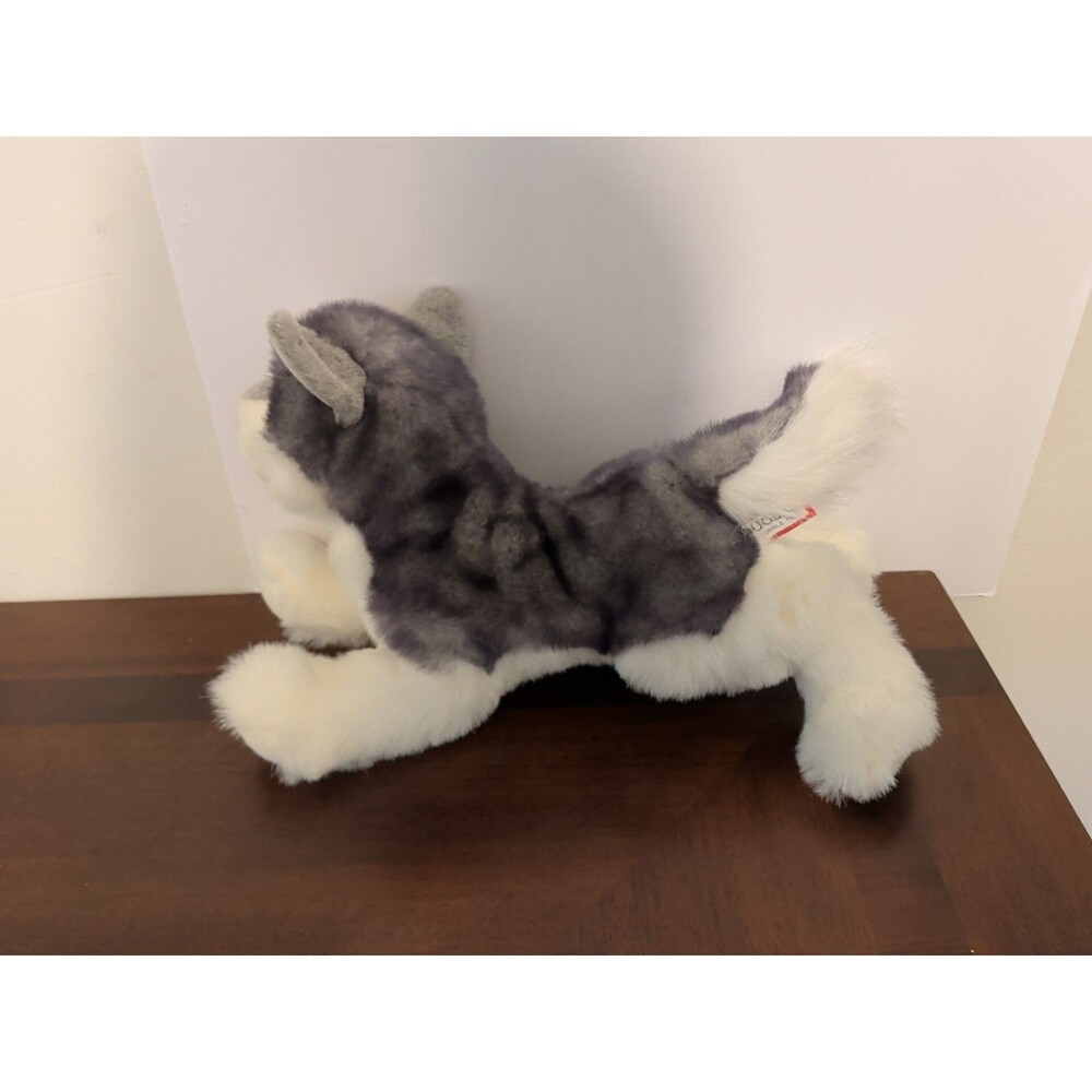 Douglas Sasha Husky #1803 Plush Dog 14” Stuffed Animal Gray White VGUC